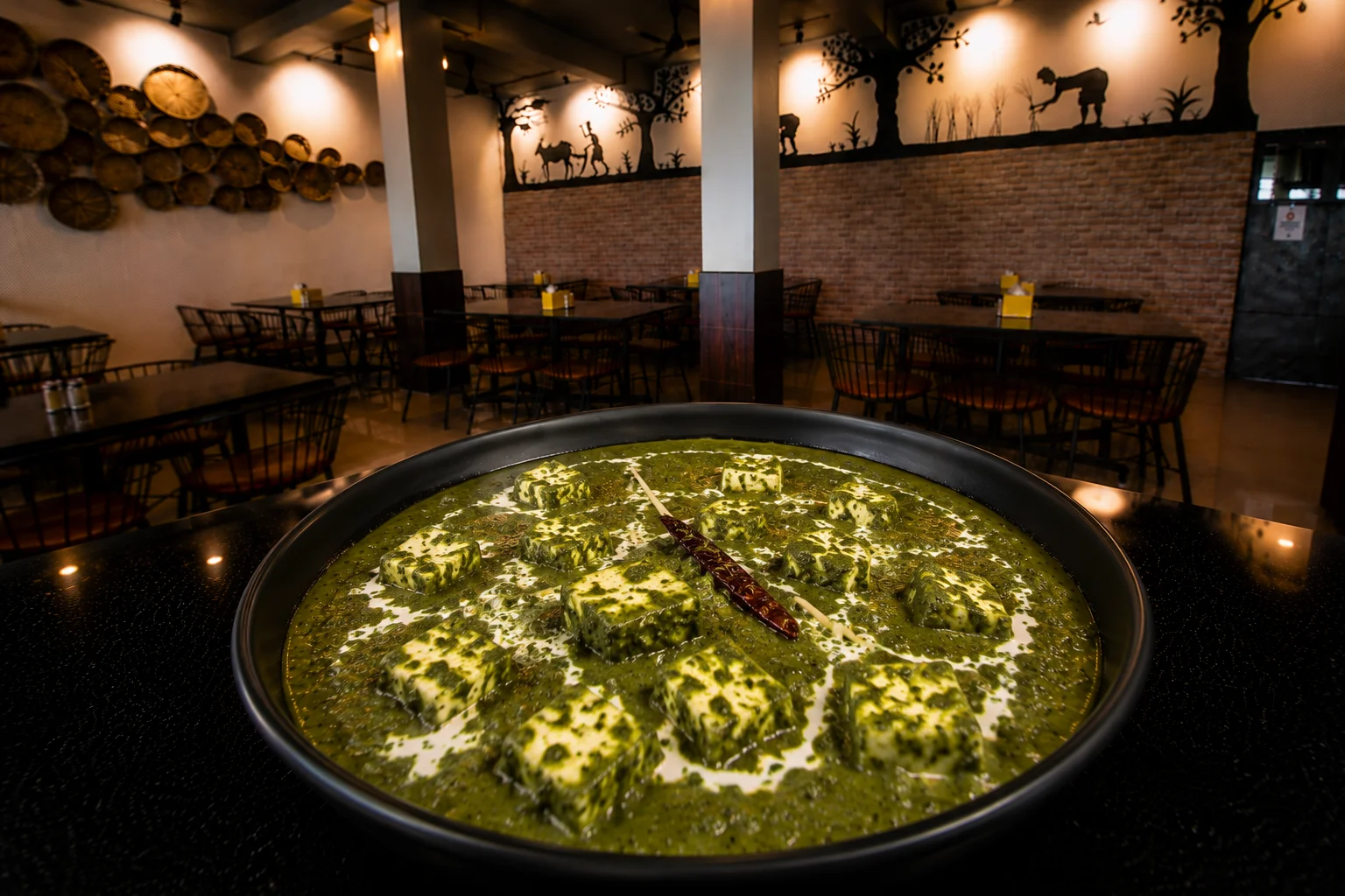 Palak Paneer - Veg dish at The Farmer's Kitchen Shirwal